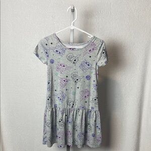 Star Wars Gray Kids Dress with Baby Yoda/Grogu Print